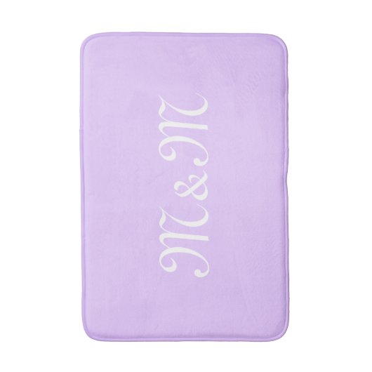 Customize w/anfangs White Letter Number lavender Badematte (Vorderseite Vertikal)