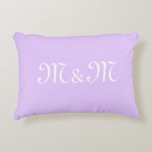 Customize w/anfangs White Letter Number lavender Dekokissen