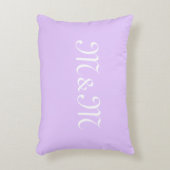 Customize w/anfangs White Letter Number lavender Dekokissen (Vorderseite(Vertikal))