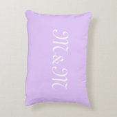 Customize w/anfangs White Letter Number lavender Dekokissen (Rückseite(Vertikal))