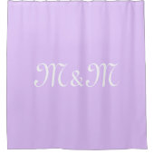 Customize w/anfangs White Letter Number lavender Duschvorhang (Vorderseite)
