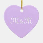 Customize w/anfangs White Letter Number lavender Keramik Ornament (Vorne)