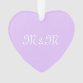 Customize w/anfangs White Letter Number lavender Ornament (Vorderseite)