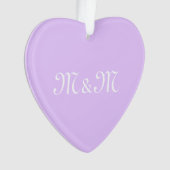Customize w/anfangs White Letter Number lavender Ornament (Vorderseite)