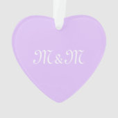 Customize w/anfangs White Letter Number lavender Ornament (Rückseite)