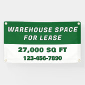 Customize Warehouse Space For Lease Business Banner (Horizontal)