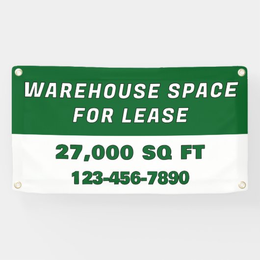 Customize Warehouse Space For Lease Business Banner (Horizontal)