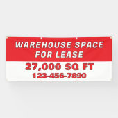 Customize Warehouse Space For Lease Business Banner (Horizontal)