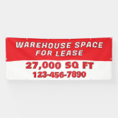 Customize Warehouse Space For Lease Business Banner (Horizontal)