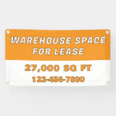 Customize Warehouse Space For Lease Business Banner (Horizontal)