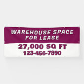 Customize Warehouse Space For Lease Business Banner (Horizontal)