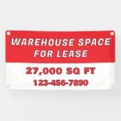 Customize Warehouse Space For Lease Business Banner (Horizontal)