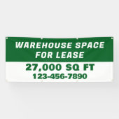 Customize Warehouse Space For Lease Business Banner (Horizontal)