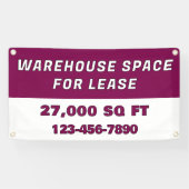 Customize Warehouse Space For Lease Business Banner (Horizontal)