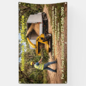 Customize Wood Chipping Business Down South Fence  Banner (Vertikal)