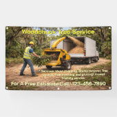 Customize Wood Chipping Business Down South Fence  Banner (Horizontal)