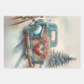 Customize Wrapping PaperTrucks Valentine Decoupage Geschenkpapier Set (Vorderseite)