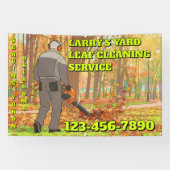 Customize Yard Leaf Clean Up Business Promotional Banner (Horizontal)