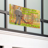 Customize Yard Leaf Clean Up Business Promotional Banner (Äußeres Gebäude)