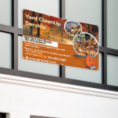 Customize Yard Leaf Clean Up Business Promotional Banner (Äußeres Gebäude)