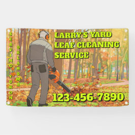 Customize Yard Leaf Clean Up Business Promotional Banner