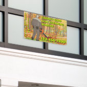 Customize Yard Leaf Clean Up Business Promotional Banner (Äußeres Gebäude)