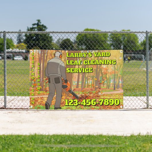 Customize Yard Leaf Clean Up Business Promotional Banner (Insitu)