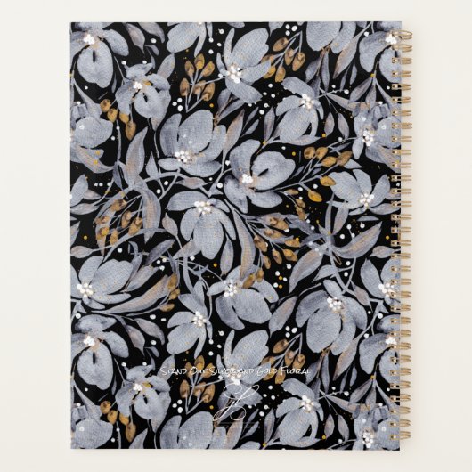 Customize Yearly 2026 Stand Out Silver & Gold Pla Planer (Rückseite)