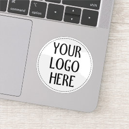 Customize Your Black White company logo Aufkleber