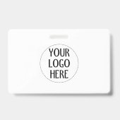 Customize Your Black White company logo Ausweis (Vorderseite)