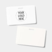 Customize Your Black White company logo Ausweis (Vorder- & Rückseite)