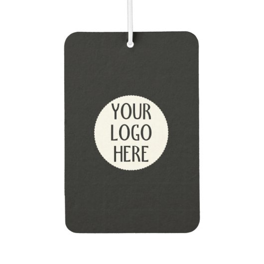 Customize Your Black White company logo Autolufterfrischer (Vorderseite)