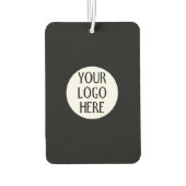 Customize Your Black White company logo Autolufterfrischer (Rückseite)