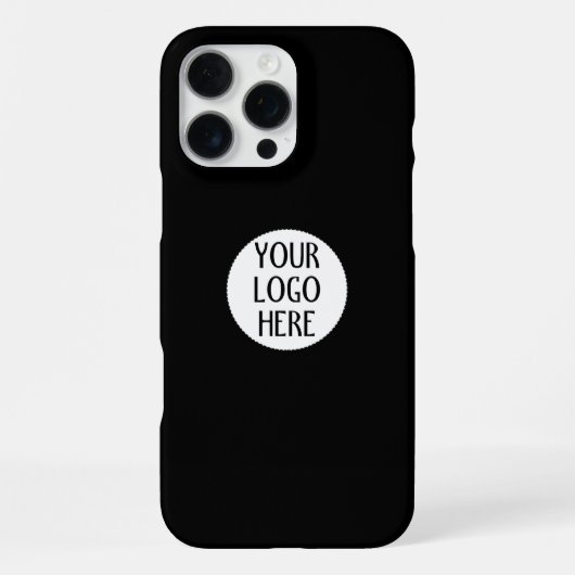 Customize Your Black White company logo iPhone Hülle (Rückseite)