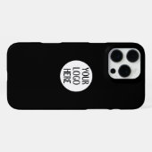 Customize Your Black White company logo iPhone Hülle (Rückseite (Horizontal))