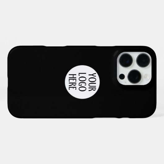 Customize Your Black White company logo iPhone Hülle (Rückseite (Horizontal))