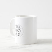 Customize Your Black White company logo Kaffeetasse (Vorderseite Links)