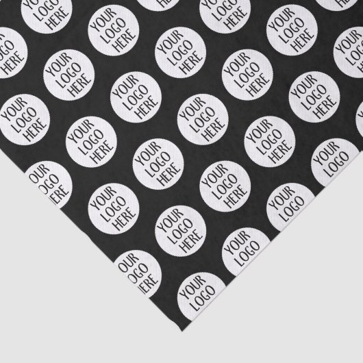 Customize Your Black White company logo pattern Seidenpapier (Ausschnitt)