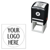 Customize Your Black White company logo Permastempel (Beispiel)