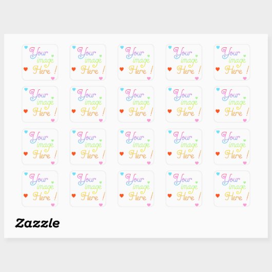 Customize your own Square Stickers  (Blatt)