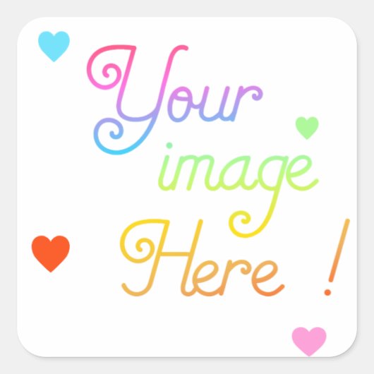 Customize your own Square Stickers  (Vorderseite)