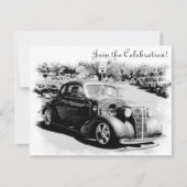 Customizeable antikes Auto-Ruhestands-Party laden Einladung (Vorderseite)