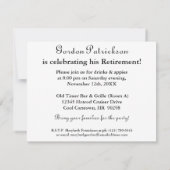 Customizeable antikes Auto-Ruhestands-Party laden Einladung (Rückseite)