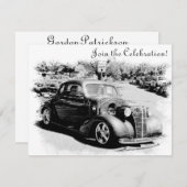 Customizeable antikes Auto-Ruhestands-Party laden Einladung (Vorne/Hinten)