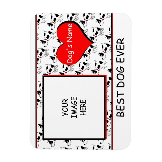 Customizeable bester Hundeüberhaupt Magnet (Vertikal)