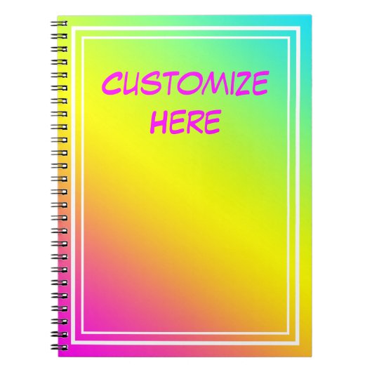 Customizeable bunter Notizblock (Vorderseite)