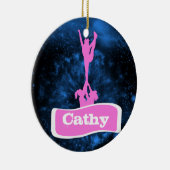 Customizeable Cheerleader-Bremsungsverzierung Keramikornament (Rechts)