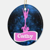 Customizeable Cheerleader-Bremsungsverzierung Keramikornament (Links)