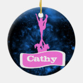Customizeable Cheerleader-Bremsungsverzierung Keramikornament (Hinten)
