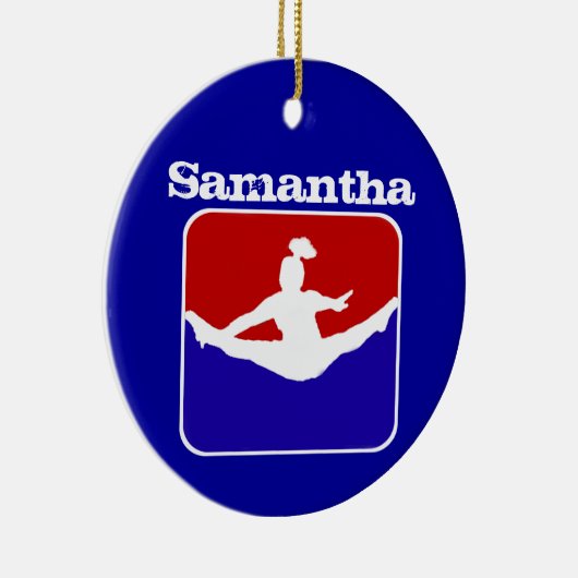 Customizeable Cheerleaderverzierung Keramikornament (Rechts)